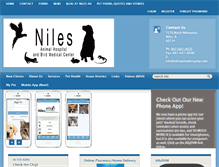Tablet Screenshot of nilesanimalhospital.com